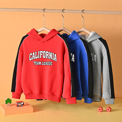 Baby Letters Pattern Cool Color Matching Design Hooded Sweatshirt My Kids-USA