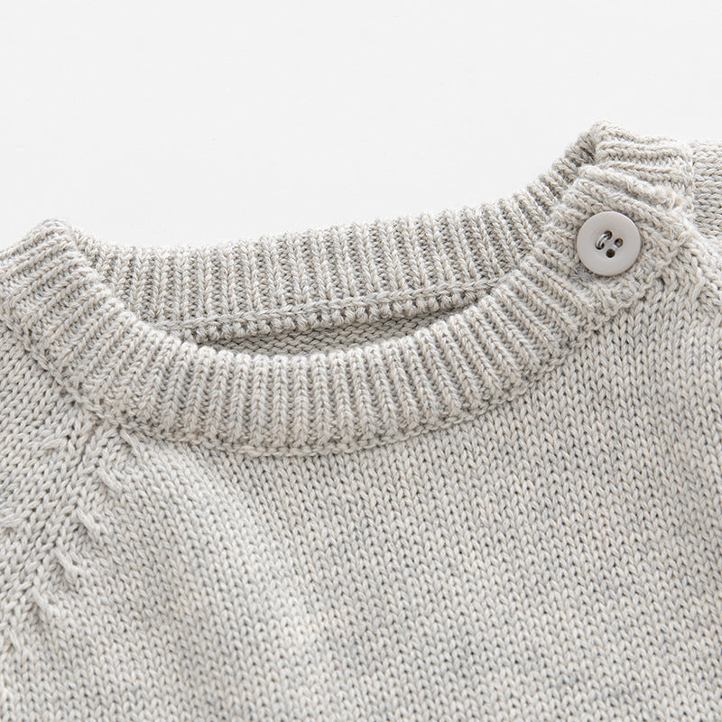 Barboteuse en tricot de qualité à manches longues et à manches longues pour bébé 