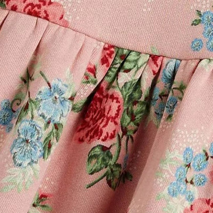 Baby Girl Flower Print Pattern Long Sleeve Fashion Princess Dress