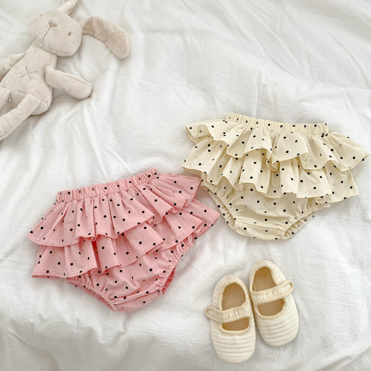 Baby Girl Dot Pattern Cake Ruffle Skirts In Summer