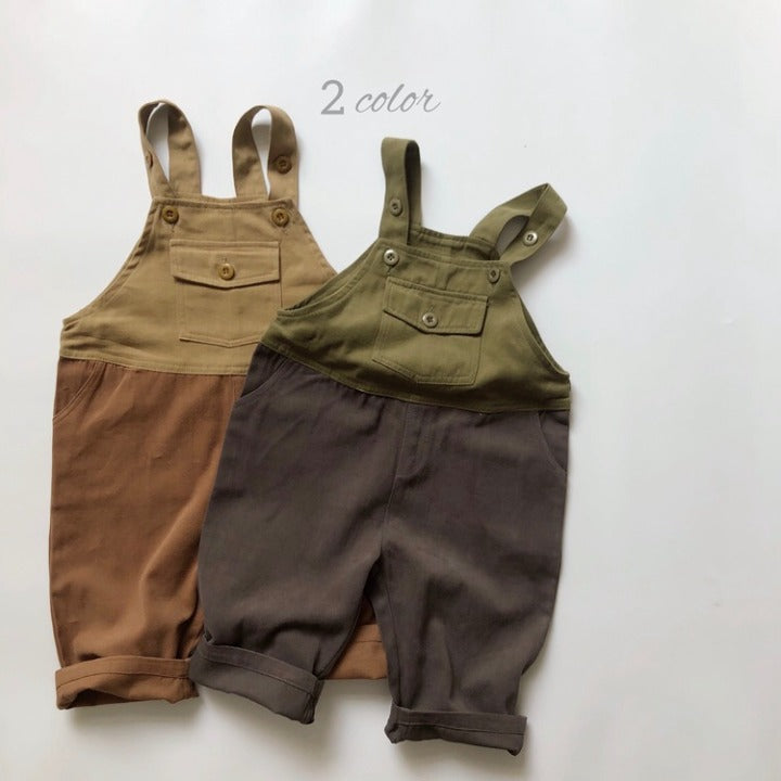 Baby Color Matching Design Soft Cotton Fashion Overalls My Kids-USA