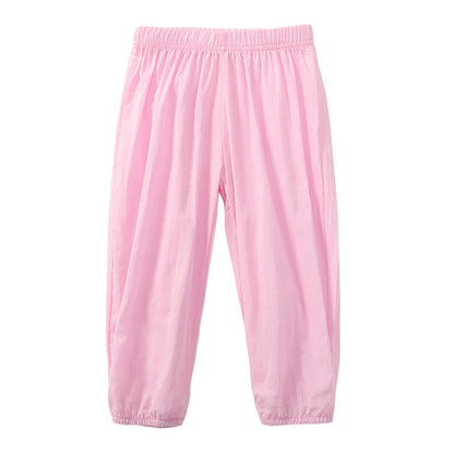 Baby Solid Color Cotton Comfy Thin Style Pants