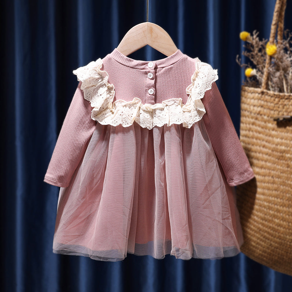long sleeve princess dress toddler Lace flower girl dress Ivory tulle dress toddler Rustic wedding girl dress Long sleeve princess dress Baptism dress girl Satin girl dress