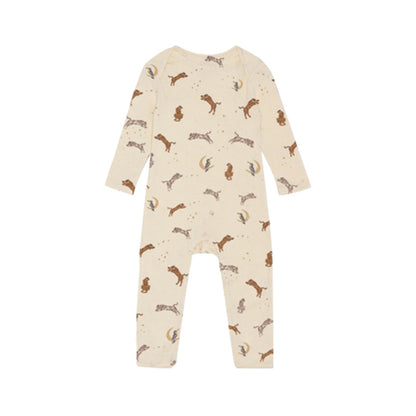 Baby Floral & Animals Print Pattern Long Sleeves Soft Jumpsuit My Kids-USA