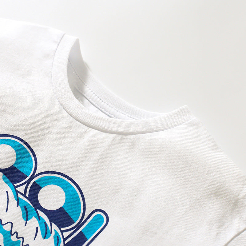 Baby Boy Dinosaur Pattern Short Sleeve T-Shirt Clothing Sets