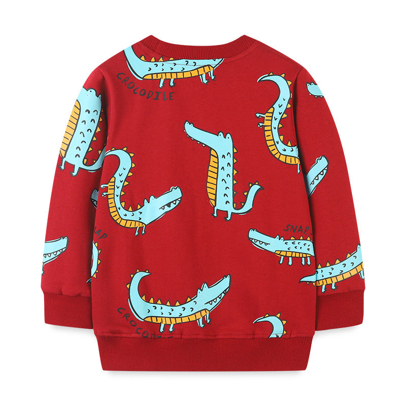 Baby Boy Cartoon Dinosaur Pattern Soft Cotton Quality Hoodie, MyKids-USA®, Baby & Toddler Outerwear, MyKids-USA -  -  -  -  -  -  - 