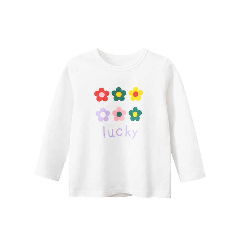Baby Girl Floral Print Pattern Long Sleeve Autumn Cotton Shirt My Kids-USA