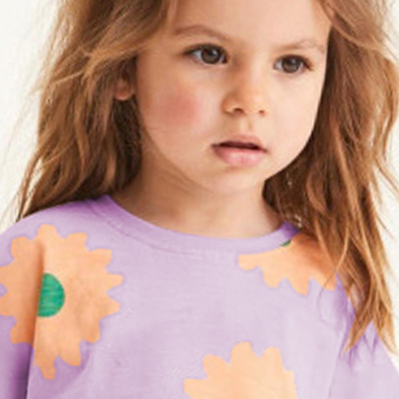 Baby Girl Flower Graphic Short Sleeve Summer Sets