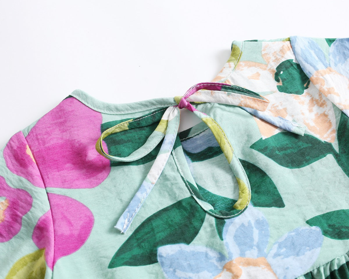 Baby Girl Floral Print O-Neck T-Shirt Combo Trousers Sets, MyKids-USA®, Baby & Toddler Outerwear, MyKids-USA -  -  -  -  -  -  - 