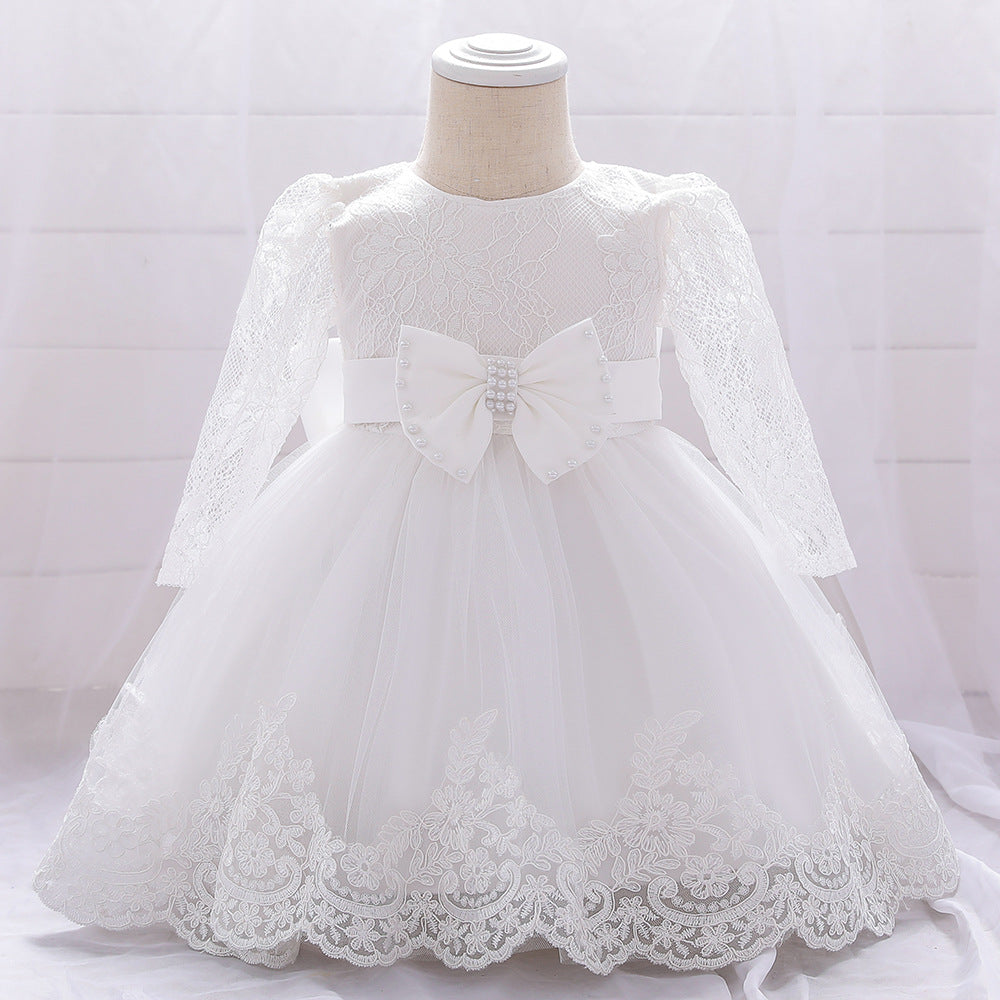long sleeve baby girl prom dress purple birthday dress Sweet Baby Girls Purple Puff Long Sleeve Birthday Princess Dress Toddler Performance Dress