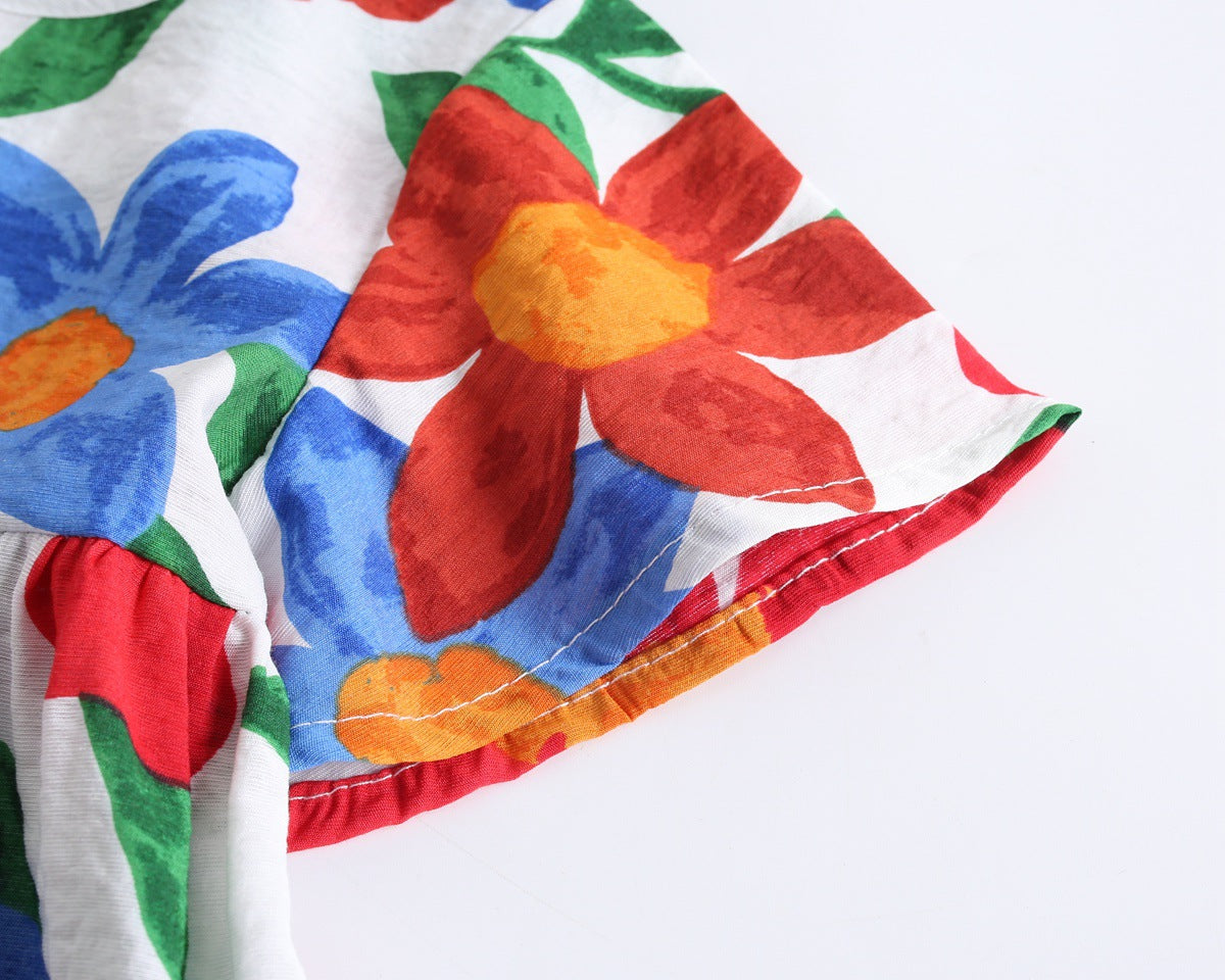 Baby Girl Floral Print O-Neck T-Shirt Combo Trousers Sets, MyKids-USA®, Baby & Toddler Outerwear, MyKids-USA -  -  -  -  -  -  - 