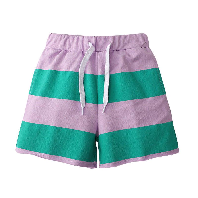 Baby Boy Striped Pattern Quality Cotton Western Style Shorts