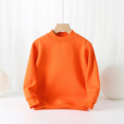 Sweats à capuche basiques d'automne épaissi de couleur unie pour bébé 