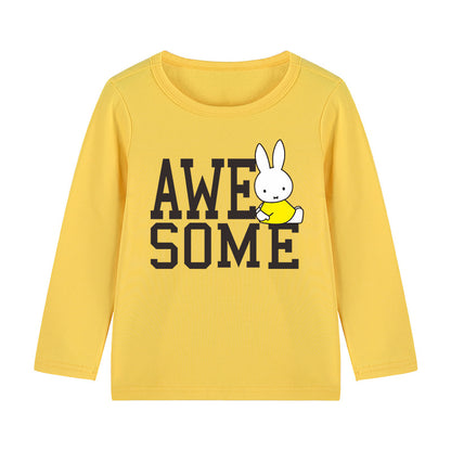 Baby Slogan And Rabbit Pattern Pullover Shirt Top