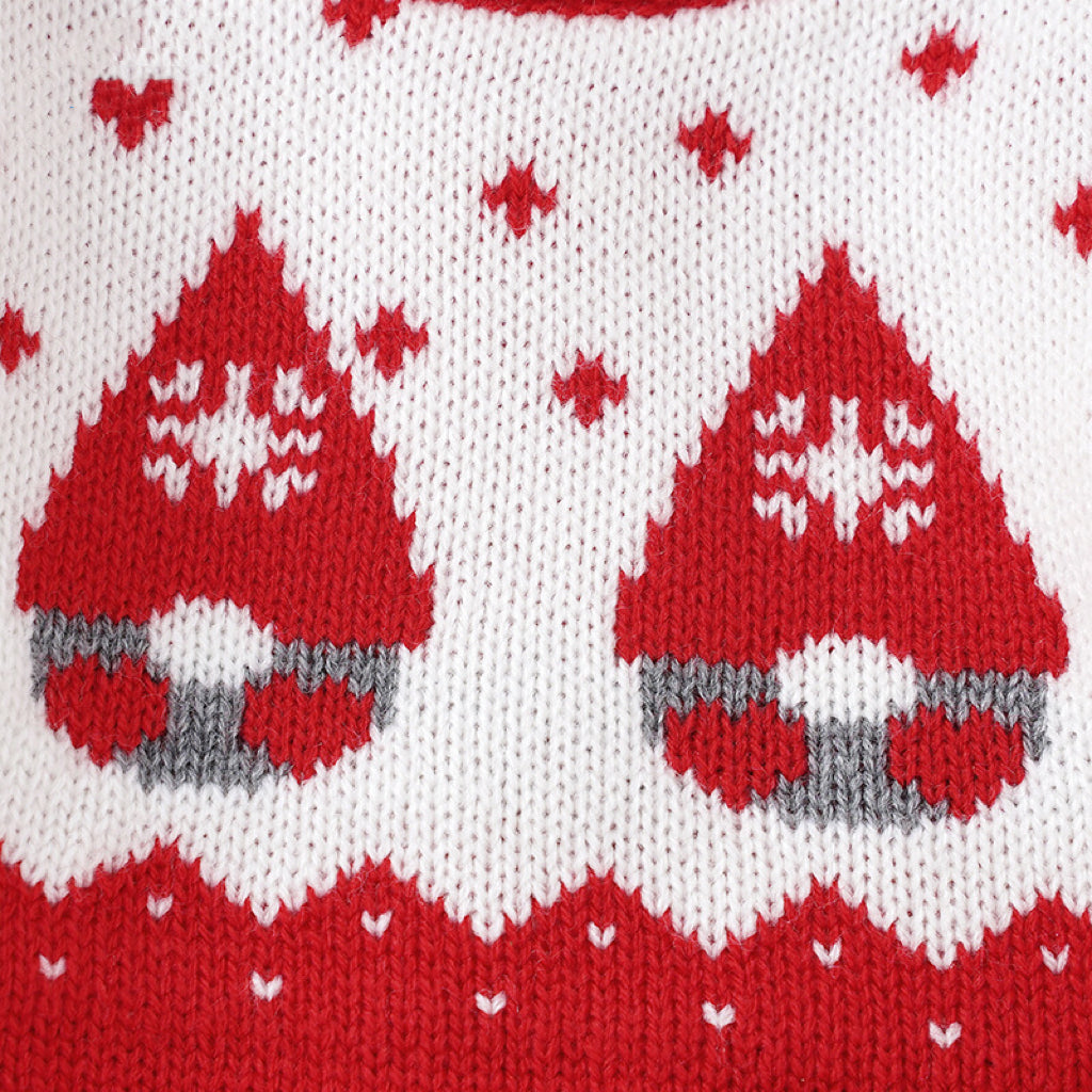 Baby Christmas Print Pattern Crewneck Pullover Knitwear Sweater My Kids-USA