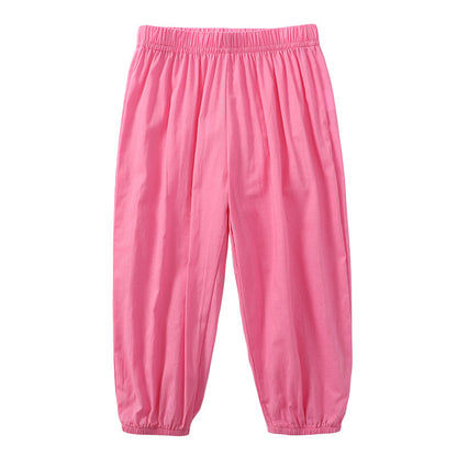 Baby Solid Color Cotton Comfy Thin Style Pants