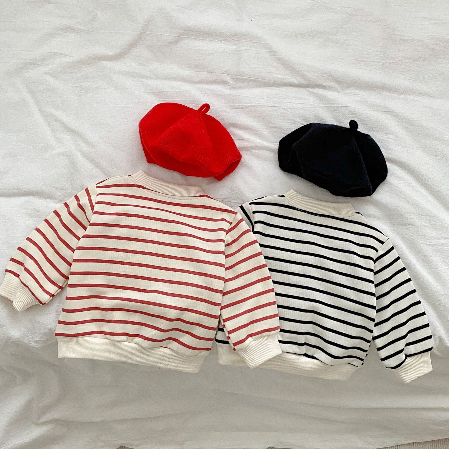 Baby 1pcs Striped Pattern Single Breasted Design Fashion Coat