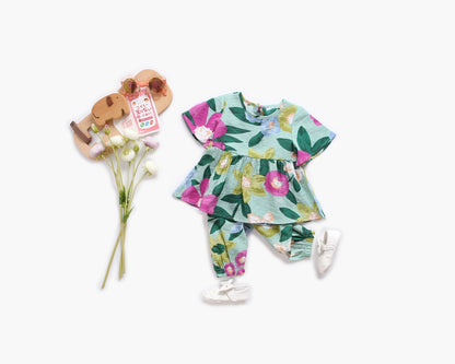 Baby Girl Floral Print O-Neck T-Shirt Combo Trousers Sets, MyKids-USA®, Baby & Toddler Outerwear, MyKids-USA - Size/Age - 66 (3-6M) - Color - Green -  -  - JM2204201417-C