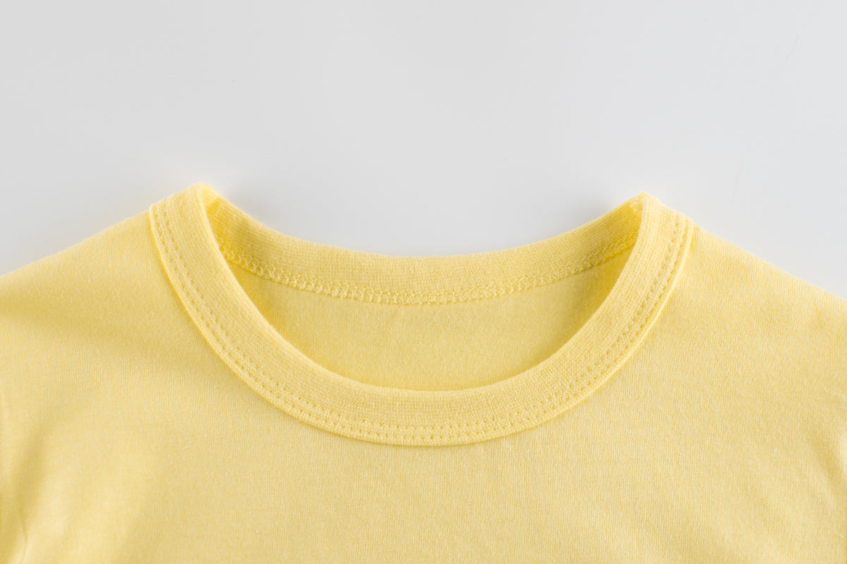 Baby Girls Animals Print Short-Sleeved Round Collar T-Shirt