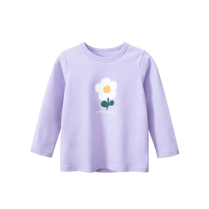 Baby Girl Floral Print Pattern Long Sleeve Autumn Cotton Shirt My Kids-USA