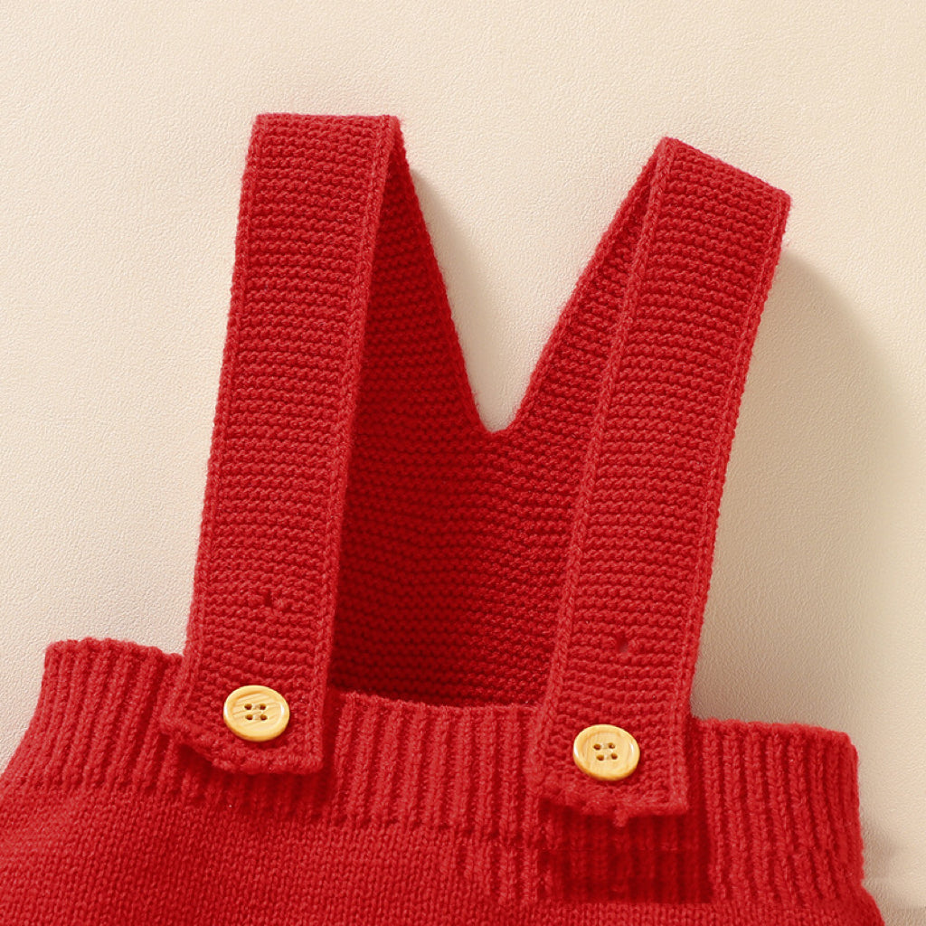 Baby Geometric Print Pattern Strap Design Dress & Christmas Hat Sets My Kids-USA
