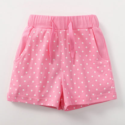 Baby Girl Print Pattern Soft Cotton Shorts In Summer