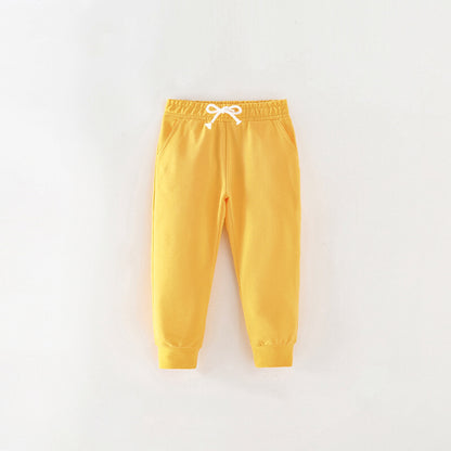 Baby Boy Solid Color Casual Soft Cotton Trousers Pants