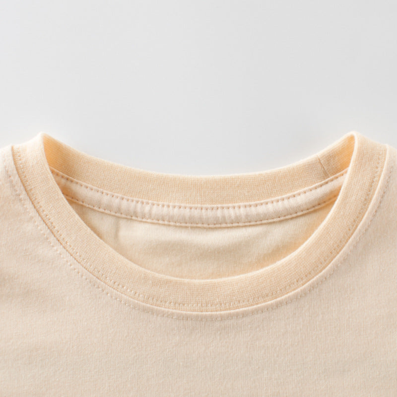 Baby Boy And Girl Bear Print Pattern Long Sleeve Cotton Shirt