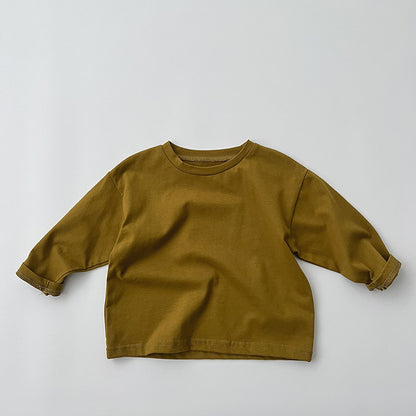 Baby Basic Style Various Color Soft Cotton Shirt
