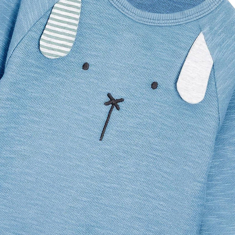 Sudaderas con capucha de calidad de algodón suave con cuello redondo y patrón bordado para bebé niño 