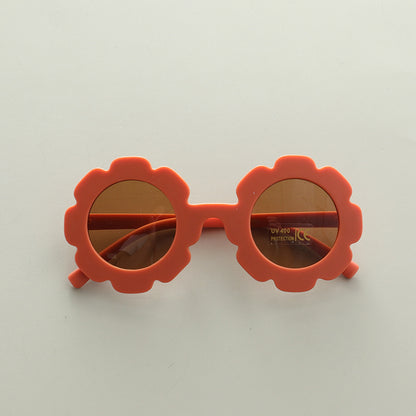 Kids Boy And Girl Flower Frame Shape Cute Fashion Sunglasses