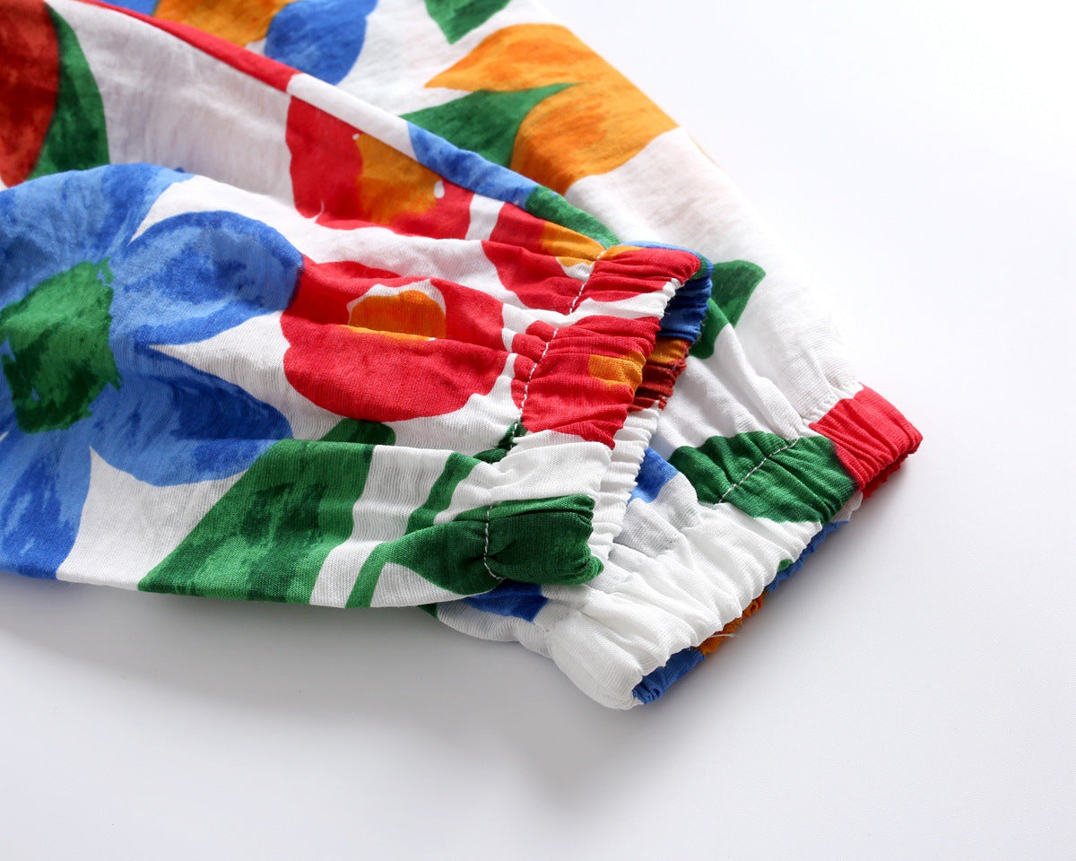 Baby Girl Floral Print O-Neck T-Shirt Combo Trousers Sets, MyKids-USA®, Baby & Toddler Outerwear, MyKids-USA -  -  -  -  -  -  - 