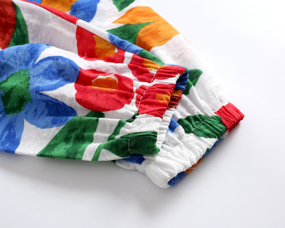 Baby Girl Floral Print O-Neck T-Shirt Combo Trousers Sets, MyKids-USA®, Baby & Toddler Outerwear, MyKids-USA -  -  -  -  -  -  - 