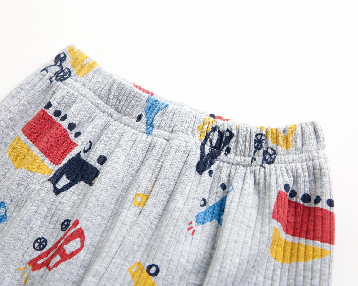 Baby 2pcs Cartoon Graphic Soft Cotton Shirt Combo Pants Sets Tracksuit My Kids-USA