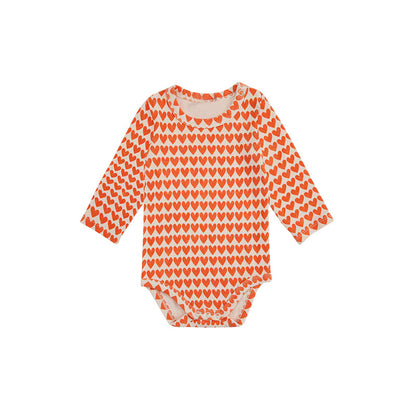Baby Print Graphic O-Neck Long Sleeve Fashion Onesies My Kids-USA