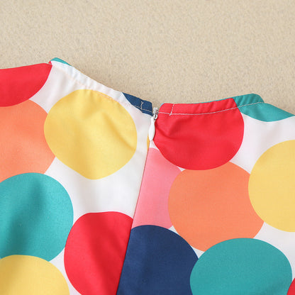 Baby Colorful Polka Dot Pattern Butterfly Sleeves Cute Dress, MyKids-USA®, Baby & Toddler Dresses, MyKids-USA -  -  -  -  -  -  - 