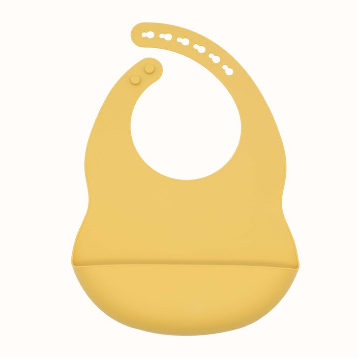 Baby Solid Color Food Grade Silicone Bibs, MyKids-USA®, Bibs, MyKids-USA - Size/Age - Average Size (0-8Y) - Color - Yellow -  -  - JM2204221641-G