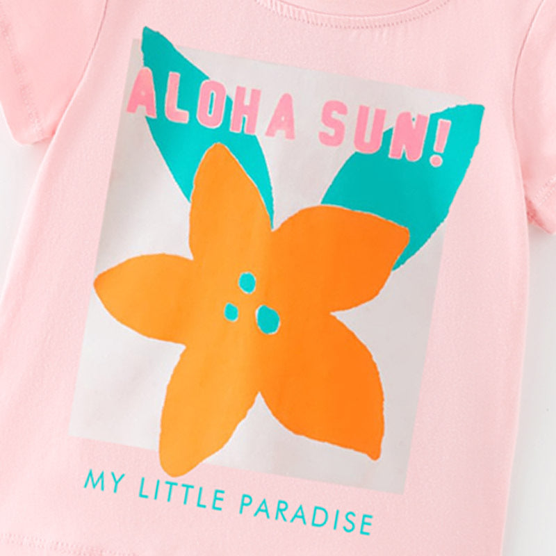 Baby Girl Flower Graphic Soft Cotton Quality Tee