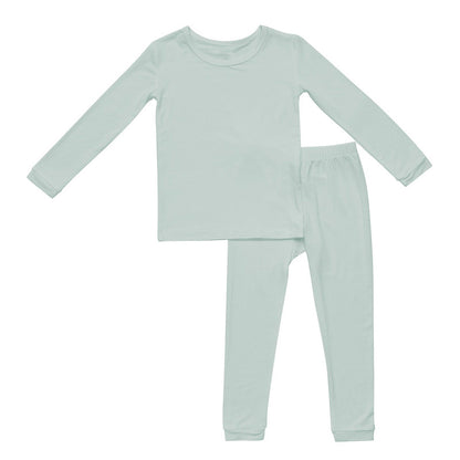 Baby Solid Color Long Tops Combo Pants Home Clothes Sets My Kids-USA