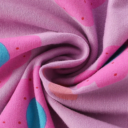 Baby Girl Flower Print Pattern Long Sleeve A-Line Design Dress