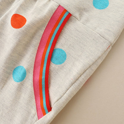 Baby Girl Polka Dot Pattern A-Line Design Cotton Dress My Kids-USA