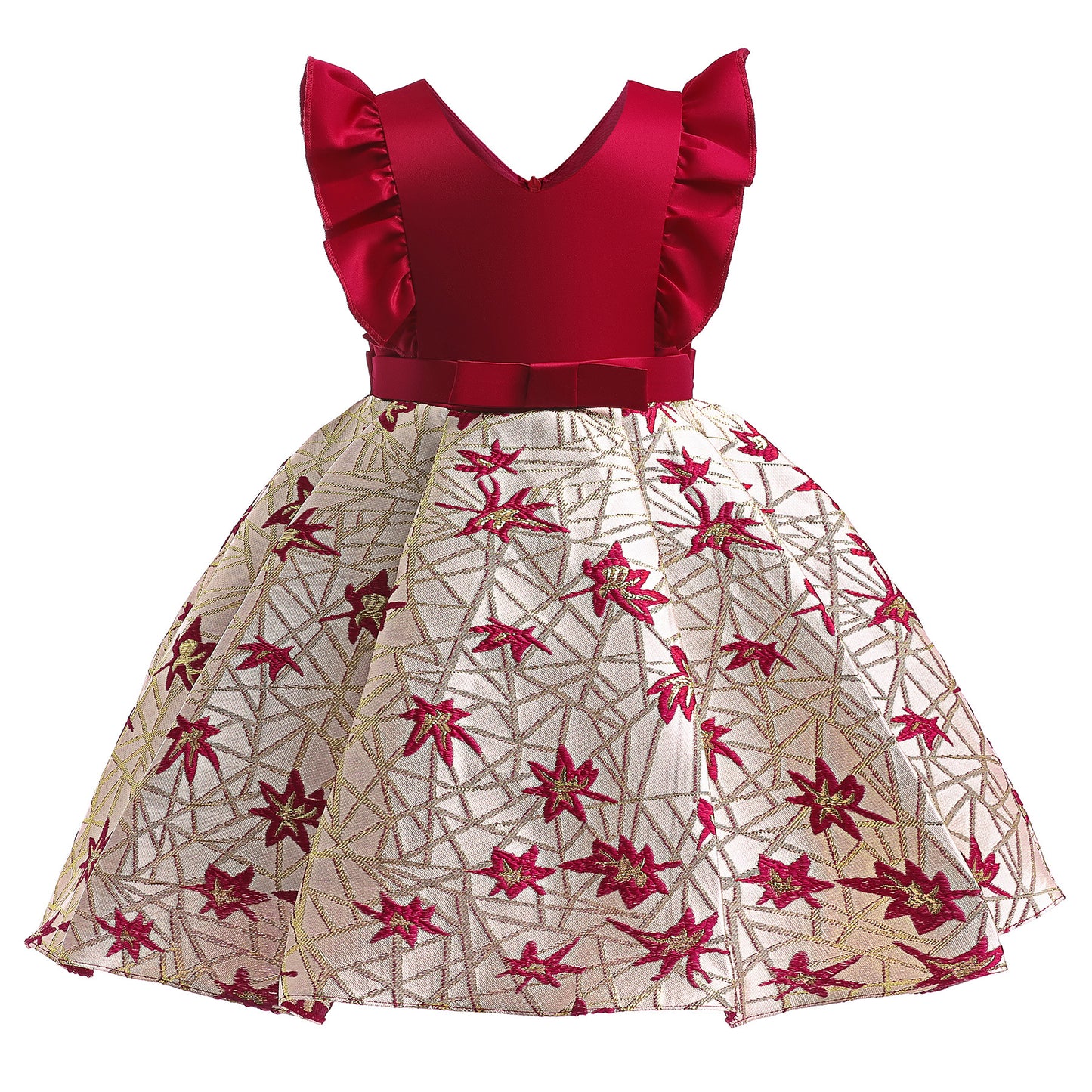 Baby Girl Flower Embroidered Design Quality Formal Party Dress
