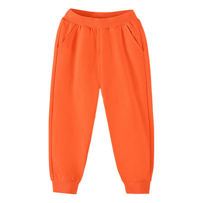 Baby Boy And Girl Solid Color Design Long Sweatpants With Pockets