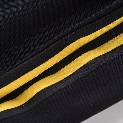 Baby Solid Color Striped Tape Patched Design Sport Style Trousers