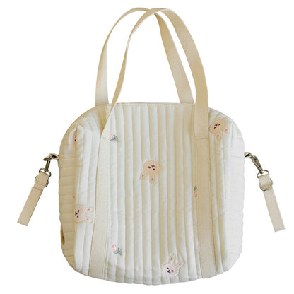 Baby Embroidered Pattern Solid Color Storage Mommy Hanging Bag