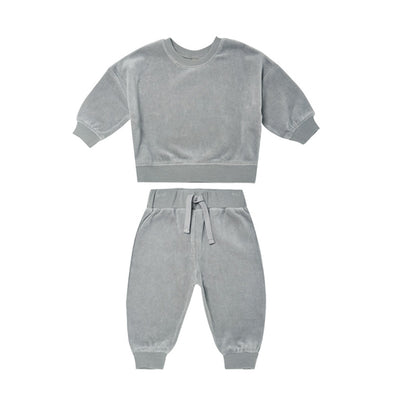 Baby 1pcs Solid Color Soft Cotton Hoodie Combo Trousers Autumn Outfit Sets My Kids-USA