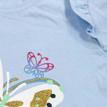 Baby Girl Butterfly Patches Pattern Lace Design Pullover Shirt