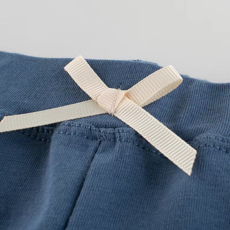 Baby Girl Solid Color Lace Design Bow Decoration Pants In Summer Outfit Wearing, MyKids-USA®, Baby & Toddler Bottoms, MyKids-USA -  -  -  -  -  -  - 