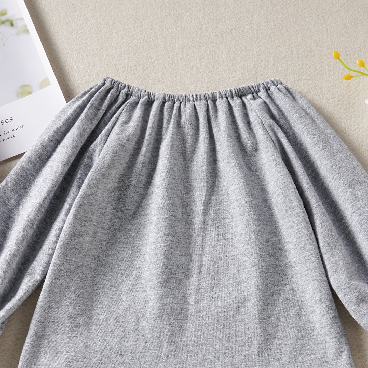 Baby Girl 4-Leaves Grass Graphic Long Sleeve Tops Combo Allover Grass Print Ruffle Hem Pants Sets, MyKids-USA®, Baby & Toddler Outfits, MyKids-USA -  -  -  -  -  -  - 