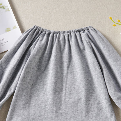 Baby Girl 4-Leaves Grass Graphic Long Sleeve Tops Combo Allover Grass Print Ruffle Hem Pants Sets, MyKids-USA®, Baby & Toddler Outfits, MyKids-USA -  -  -  -  -  -  - 